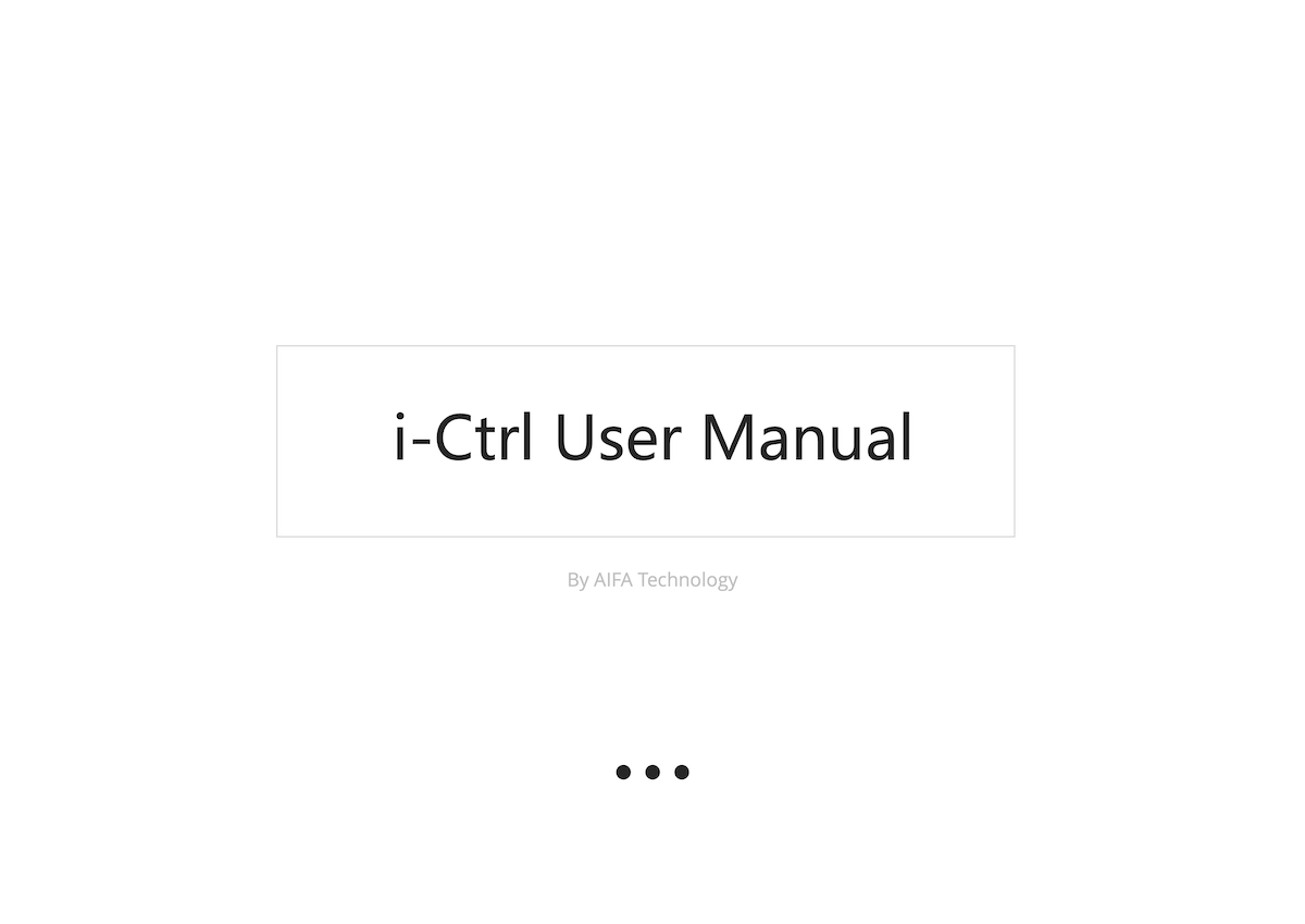 i-Ctrl User Manual -a1